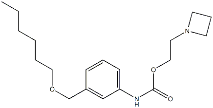 m-(Hexyloxymethyl)carbanilic acid 2-(azetidin-1-yl)ethyl ester Structure