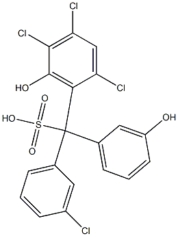 (3-Chlorophenyl)(2,4,5-trichloro-6-hydroxyphenyl)(3-hydroxyphenyl)methanesulfonic acid