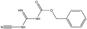 N-(ベンジルオキシカルボニル)-N'-シアノグアニジン 化学構造式