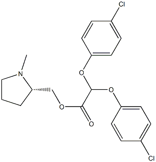 Bis(4-chlorophenoxy)acetic acid [(2S)-1-methyl-2-pyrrolidinyl]methyl ester Struktur