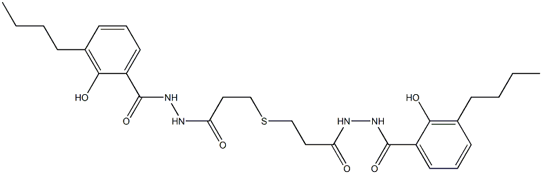 3,3'-Thiodi[propionic acid N'-(3-butylsalicyloyl) hydrazide] Structure