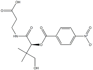 (-)-3-[[(S)-2-(p-ニトロベンゾイルオキシ)-4-ヒドロキシ-3,3-ジメチル-1-オキソブチル]アミノ]プロパン酸 化学構造式