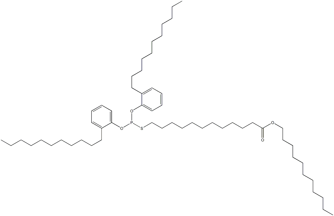 Thiophosphorous acid O,O-bis(2-undecylphenyl)S-(12-undecyloxy-12-oxododecyl) ester 结构式