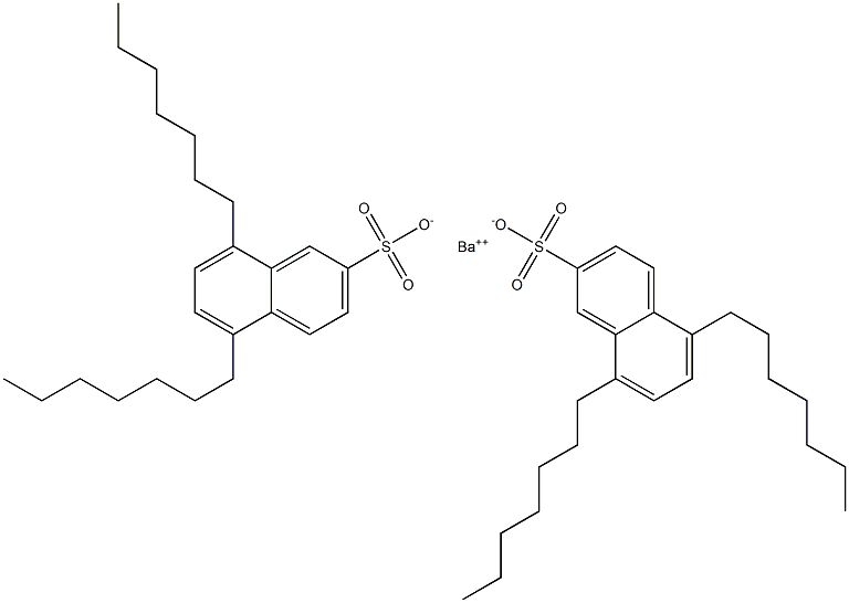 ビス(5,8-ジヘプチル-2-ナフタレンスルホン酸)バリウム 化学構造式