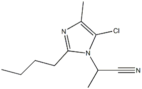 2-Butyl-5-chloro-1-(1-cyanoethyl)-4-methyl-1H-imidazole,,结构式