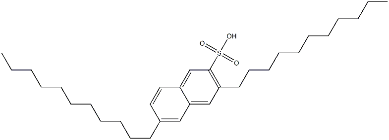 3,6-ジウンデシル-2-ナフタレンスルホン酸 化学構造式