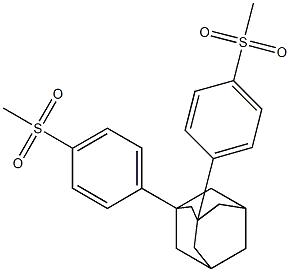 1,3-Bis(4-(methylsulfonyl)phenyl)adamantane Structure