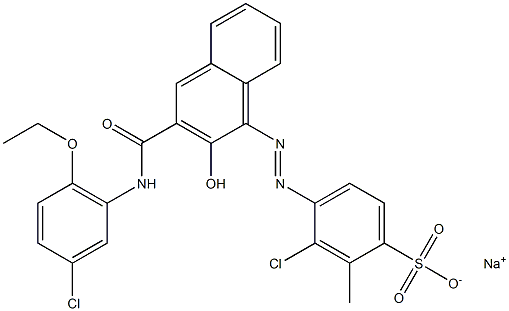 3-Chloro-2-methyl-4-[[3-[[(3-chloro-6-ethoxyphenyl)amino]carbonyl]-2-hydroxy-1-naphtyl]azo]benzenesulfonic acid sodium salt