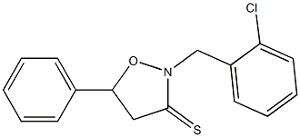 2-(2-Chlorobenzyl)-5-phenylisoxazolidine-3-thione Structure