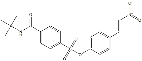 4-[4-[(E)-2-ニトロエテニル]フェノキシスルホニル]-N-tert-ブチルベンズアミド 化学構造式