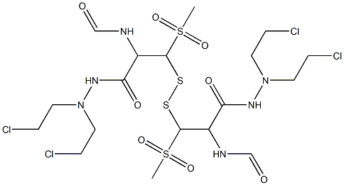 3,3'-Dithiobis[N',N'-bis(2-chloroethyl)-2-formylamino-3-methylsulfonylpropionic acid hydrazide]