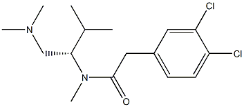 3,4-Dichloro-N-methyl-N-[(S)-1-dimethylaminomethyl-2-methylpropyl]benzeneacetamide Structure