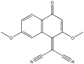 3,6-Dimethoxy-4-(dicyanomethylene)naphthalen-1(4H)-one 结构式