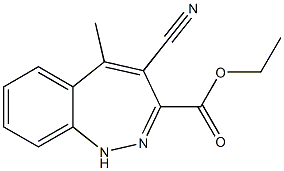 4-Cyano-5-methyl-1H-1,2-benzodiazepine-3-carboxylic acid ethyl ester Structure