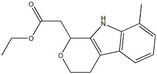 1-Ethyl-8-methyl-1,3,4,9-tetrahydropyrano[3,4-b]indole-1-acetic acid,,结构式