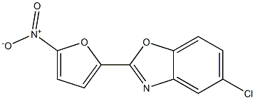 5-Chloro-2-(5-nitrofuran-2-yl)benzoxazole,,结构式