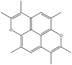 2,3,5,7,8,10-ヘキサメチル-1,6-ジオキサピレン 化学構造式
