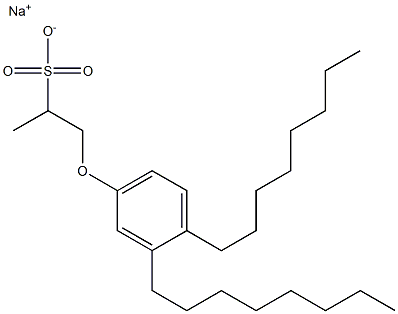 1-(3,4-Dioctylphenoxy)propane-2-sulfonic acid sodium salt|