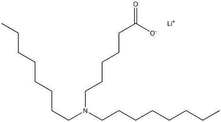 6-(ジオクチルアミノ)ヘキサン酸リチウム 化学構造式