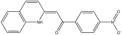 1-(4-Nitrophenyl)-2-[(2Z)-(1,2-dihydroquinolin)-2-ylidene]ethan-1-one 结构式