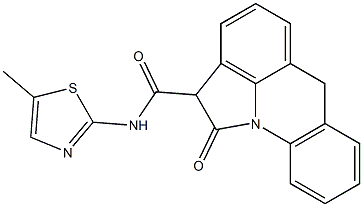 N-(5-Methyl-2-thiazolyl)-1,2-dihydro-1-oxo-6H-pyrrolo[3,2,1-de]acridine-2-carboxamide Struktur