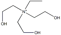 N-Ethyl-2-hydroxy-N,N-bis(2-hydroxyethyl)ethanaminium 结构式