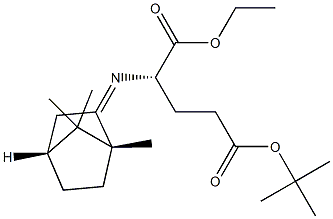 (2S)-2-[[(1R,4R)-Bornan-2-ylidene]amino]glutaric acid 1-ethyl 5-tert-butyl ester 结构式
