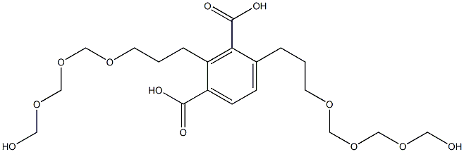 2,4-Bis(9-hydroxy-4,6,8-trioxanonan-1-yl)isophthalic acid Structure