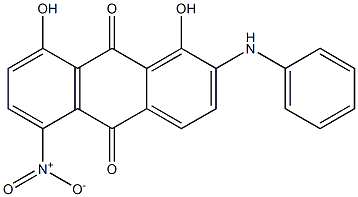 2-Anilino-1,8-dihydroxy-5-nitroanthraquinone Structure