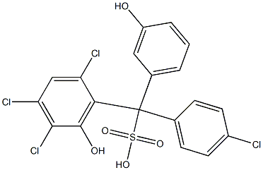 (4-Chlorophenyl)(2,4,5-trichloro-6-hydroxyphenyl)(3-hydroxyphenyl)methanesulfonic acid|