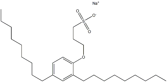 3-(2,4-Dinonylphenoxy)propane-1-sulfonic acid sodium salt Structure