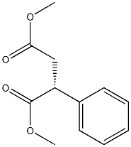 (2R)-2-フェニルこはく酸ジメチル 化学構造式