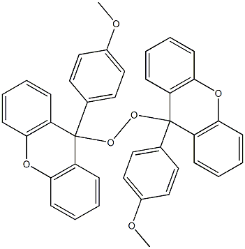 Bis[9-(4-methoxyphenyl)-9H-xanthen-9-yl] peroxide,,结构式