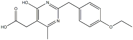 2-(4-Ethoxybenzyl)-6-hydroxy-4-methyl-5-pyrimidineacetic acid Structure