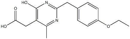 2-(4-Ethoxybenzyl)-6-hydroxy-4-methyl-5-pyrimidineacetic acid Struktur