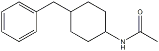 N-(4-ベンジルシクロヘキシル)アセトアミド 化学構造式