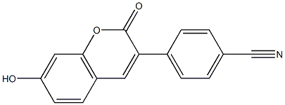 3-(p-Cyanophenyl)-7-hydroxycoumarin Structure