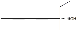 [S,(-)]-3-Methyl-4,6-octadiyne-3-ol,,结构式