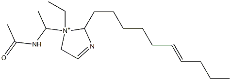1-[1-(Acetylamino)ethyl]-2-(6-decenyl)-1-ethyl-3-imidazoline-1-ium 结构式