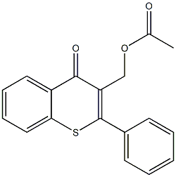 2-Phenyl-3-(acetoxymethyl)-4H-1-benzothiopyran-4-one Structure