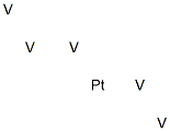 ペンタバナジウム-白金 化学構造式