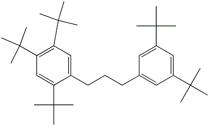 1-(2,4,5-Tri-tert-butylphenyl)-3-(3,5-di-tert-butylphenyl)propane 结构式