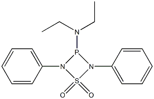 3-(Diethylamino)-2,4-diphenyl-1,2,4,3-thiadiazaphosphetidine 1,1-dioxide,,结构式