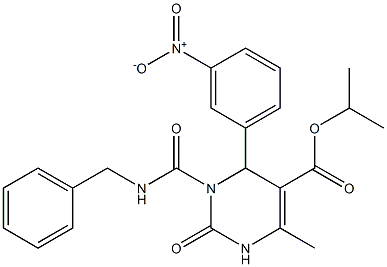 1,2,3,4-Tetrahydro-3-(benzylcarbamoyl)-6-methyl-2-oxo-4-(3-nitrophenyl)pyrimidine-5-carboxylic acid isopropyl ester Structure