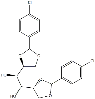 1-O,2-O:5-O,6-O-Bis(4-chlorobenzylidene)-L-glucitol 结构式