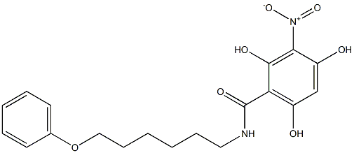 2,4,6-Trihydroxy-3-nitro-N-(6-phenoxyhexyl)benzamide Structure