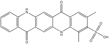 5,7,12,14-Tetrahydro-2,4-dimethyl-7,14-dioxoquino[2,3-b]acridine-3-sulfonic acid Struktur