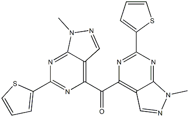 2-Thienyl(1-methyl-1H-pyrazolo[3,4-d]pyrimidin-4-yl) ketone Structure