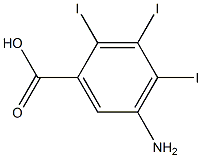 5-Amino-2,3,4-triiodobenzoic acid Structure