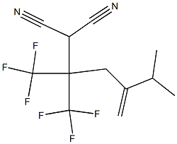 [1,1-Bis(trifluoromethyl)-4-methyl-3-methylenepentyl]malononitrile Structure